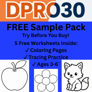 Free Worksheets for Kids - Coloring & Tracing Sample Pack | DPRO30