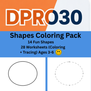 Shapes Coloring Pages for Kids - 14 Fun Shapes with Tracing - DPRO30